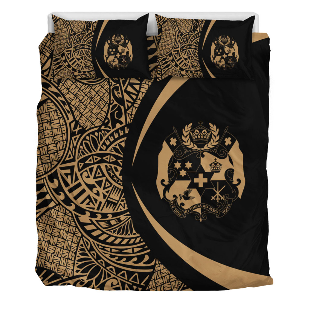 Tonga Bedding Set Lauhala Gold Circle Style