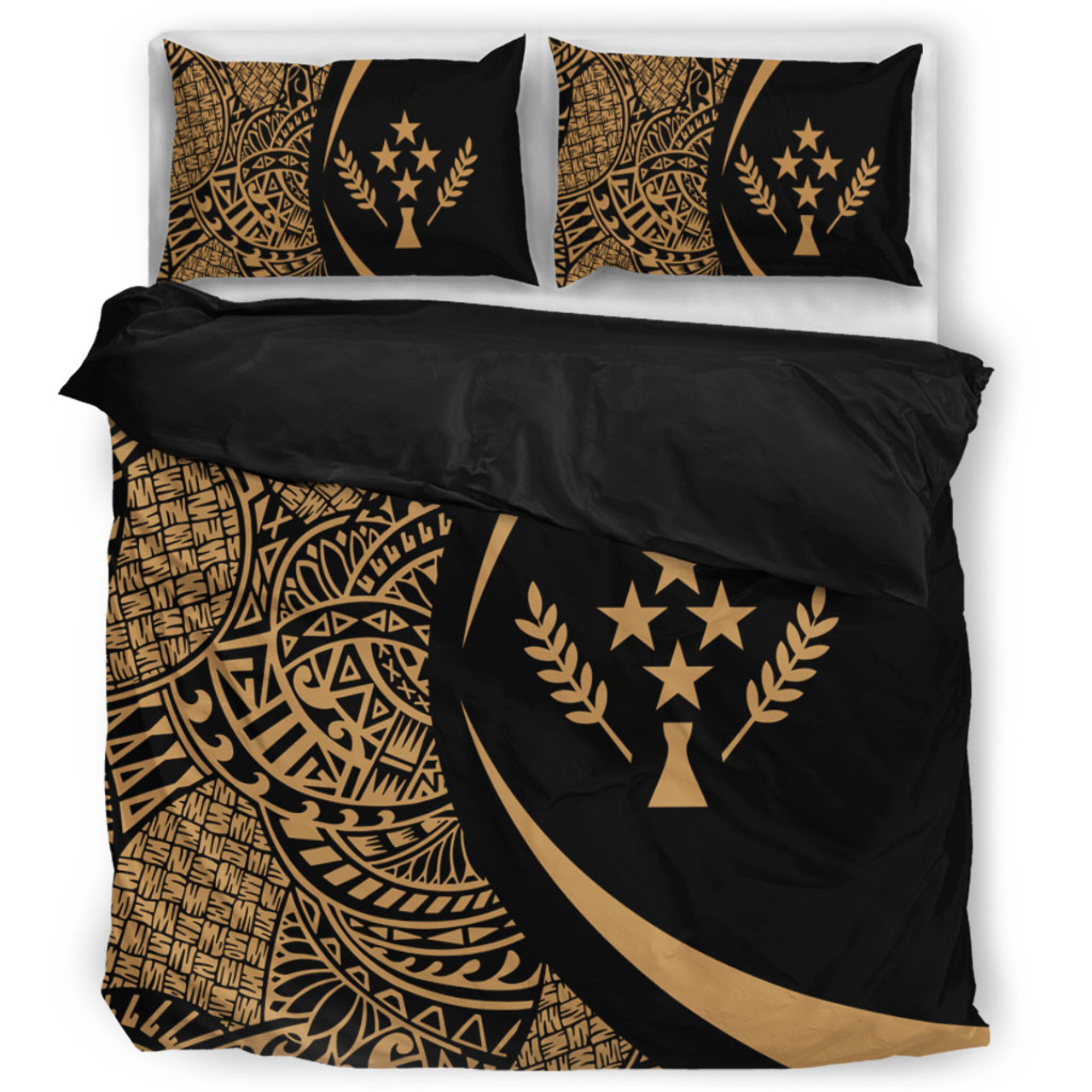 Kosrae Bedding Set Lauhala Gold Circle Style
