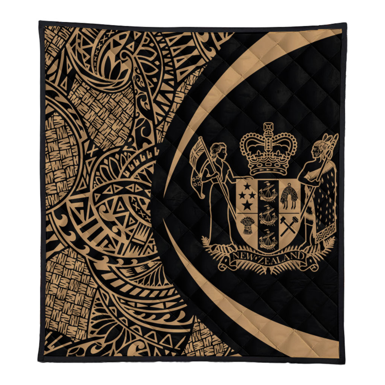 New Zealand Premium Quilt Lauhala Gold Circle Style
