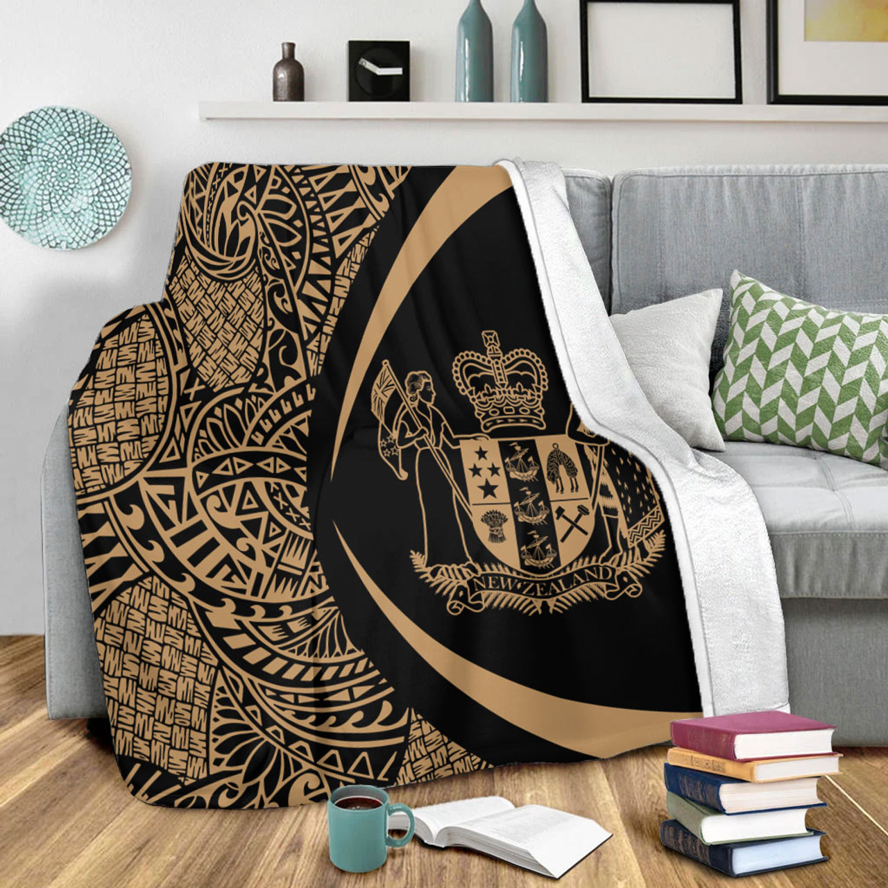 New Zealand Premium Blanket Lauhala Gold Circle Style
