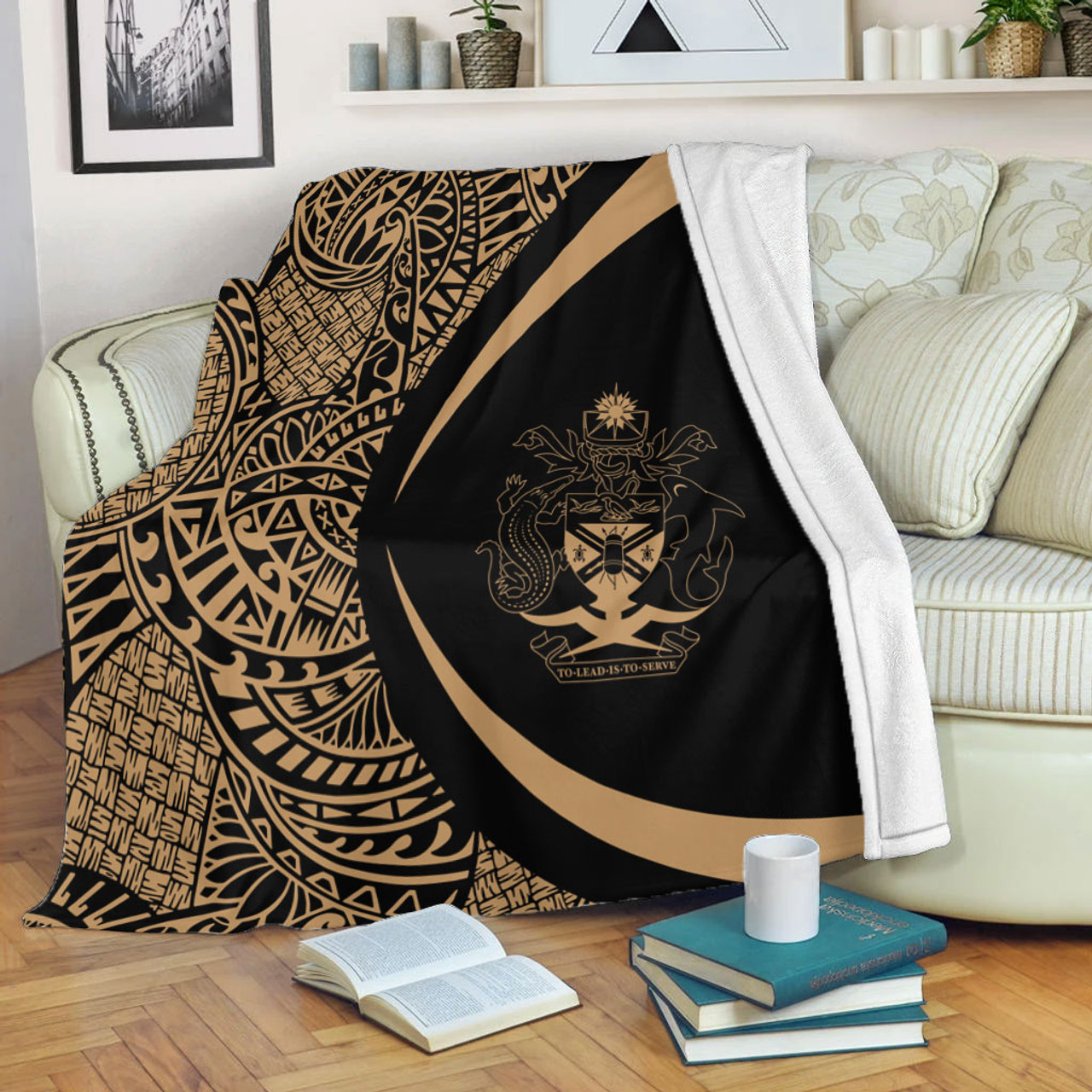 Solomon Islands Premium Blanket Lauhala Gold Circle Style