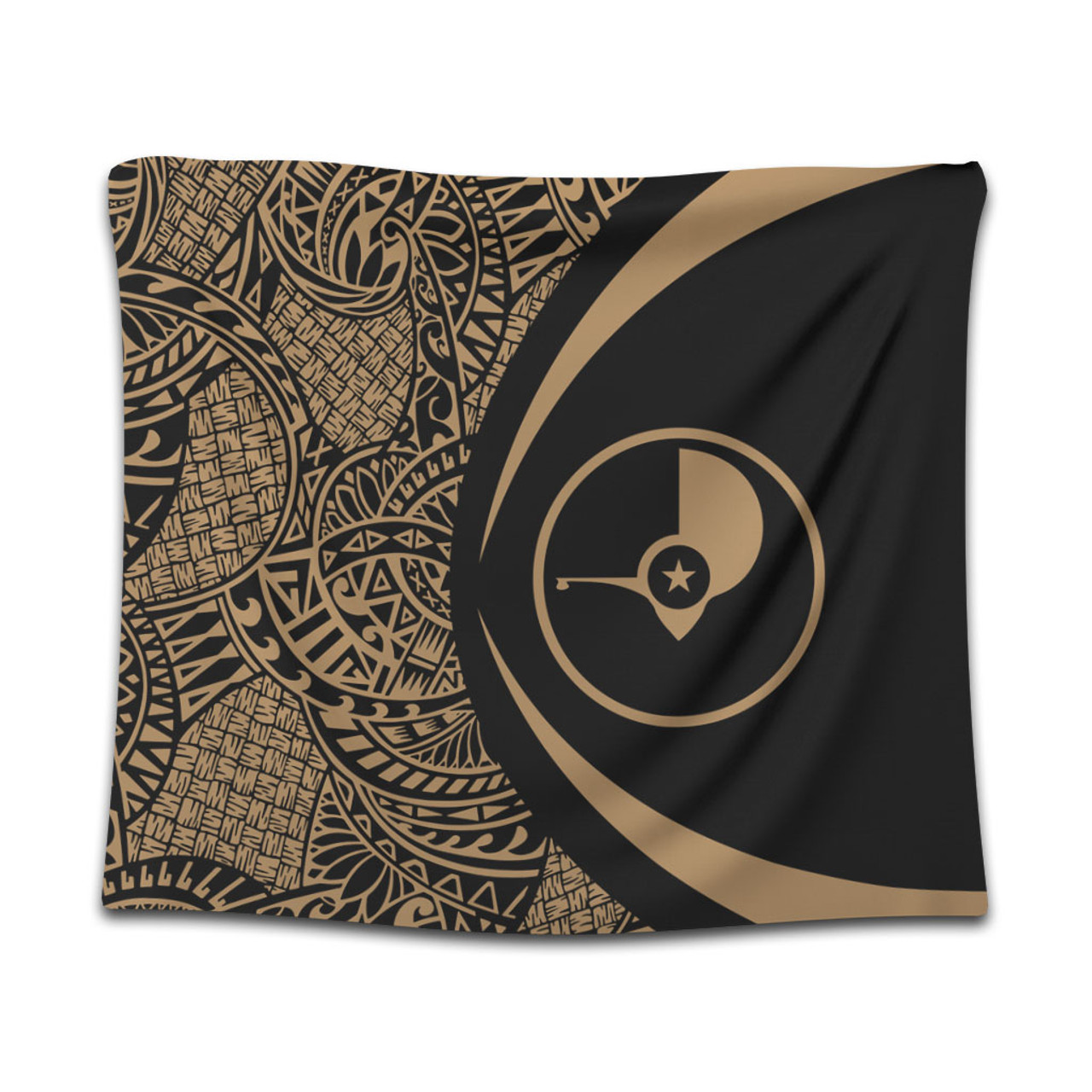 Yap State Tapestry Lauhala Gold Circle Style