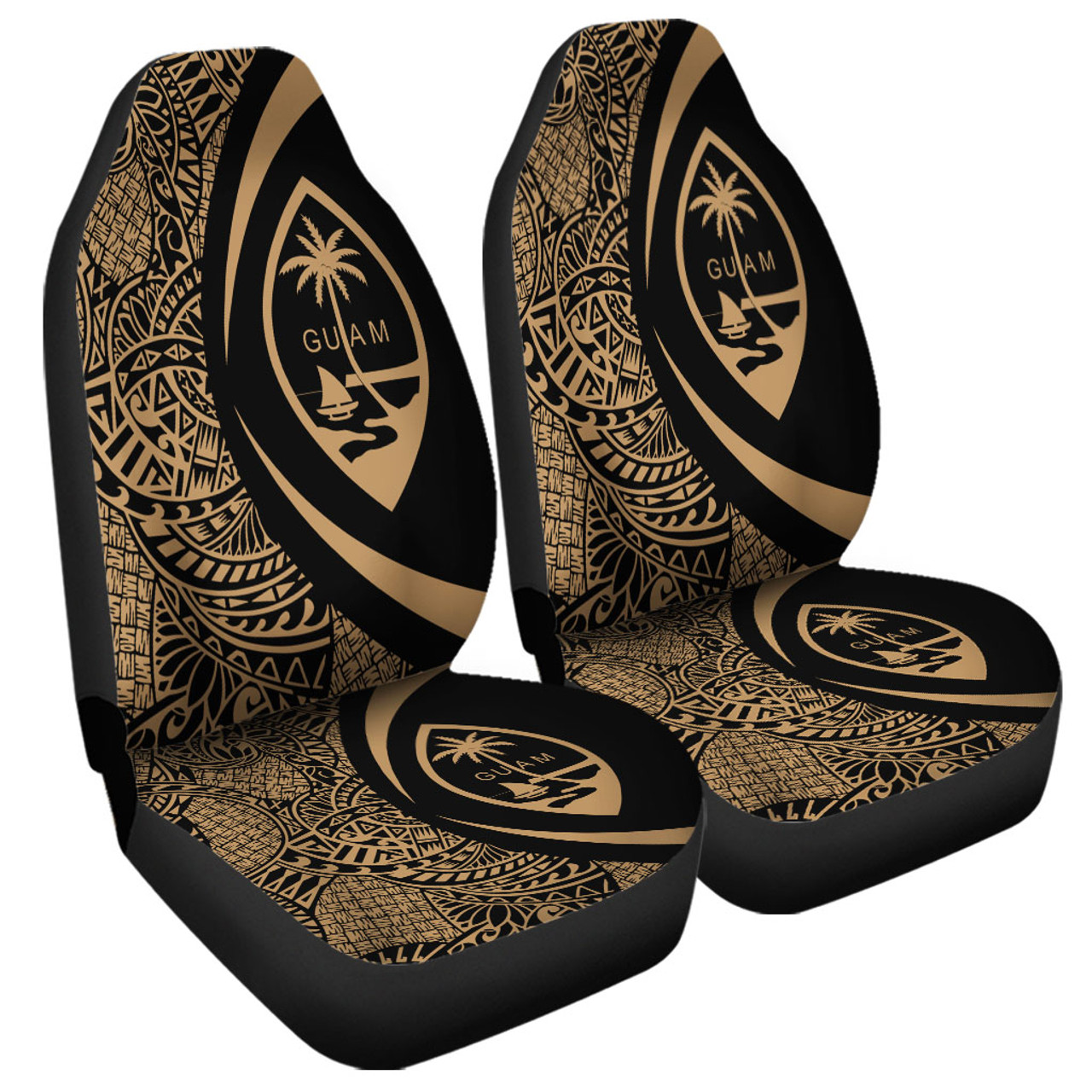 Guam Car Seat Covers Lauhala Gold Circle Style