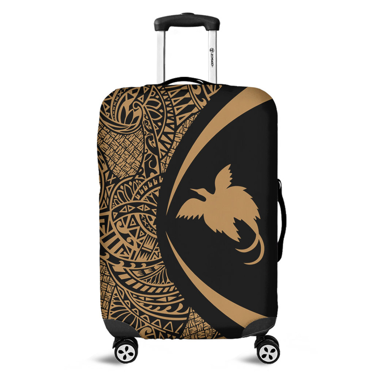 Papua New Guinea Luggage Cover Lauhala Gold Circle Style