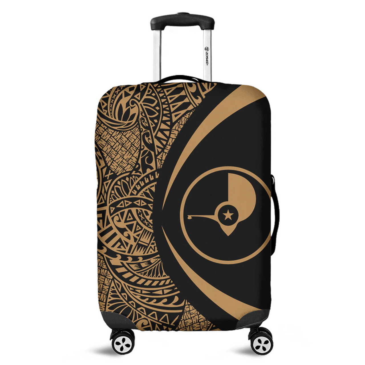 Yap State Luggage Cover Lauhala Gold Circle Style