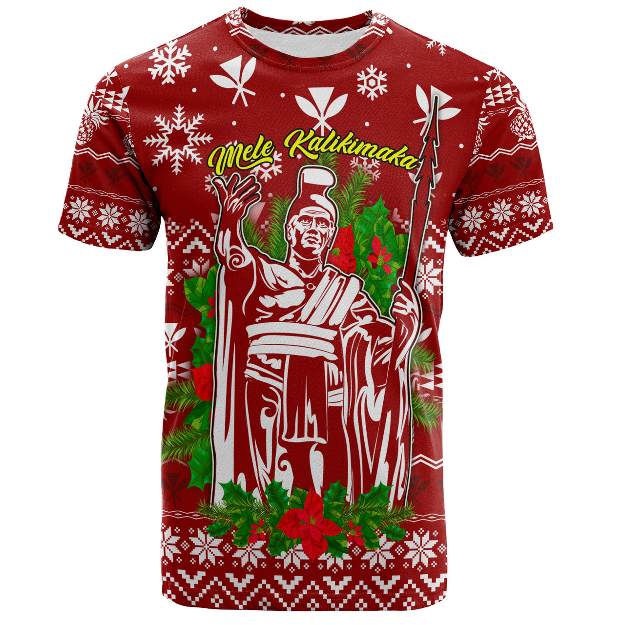 Hawaii T-Shirt Christmas Hawaii King Kanaka Maoli Pattern