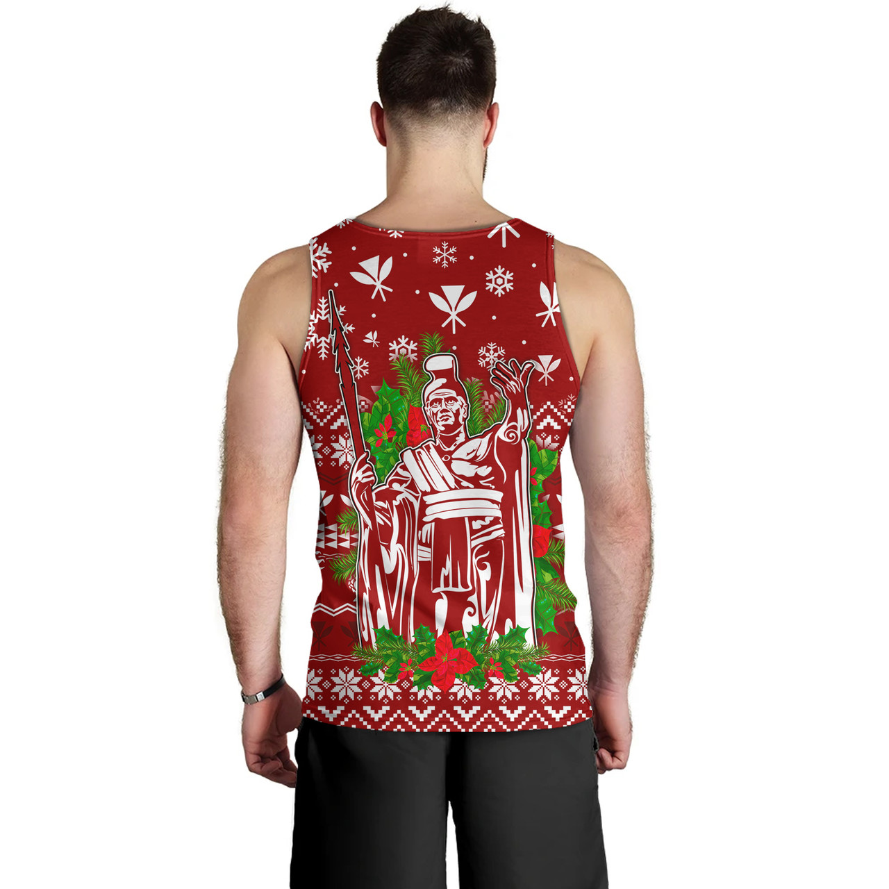 Hawaii Tank Top Christmas Hawaii King Kanaka Maoli Pattern