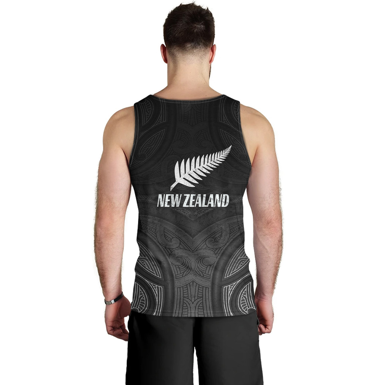 New Zealand Tank Top Rugby Ball Style