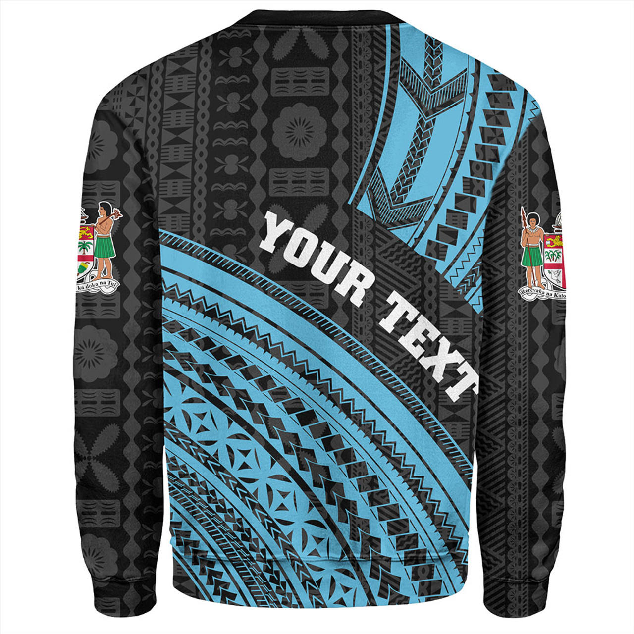 Fiji Sweatshirt Custom Melanesian Tattoo Simple