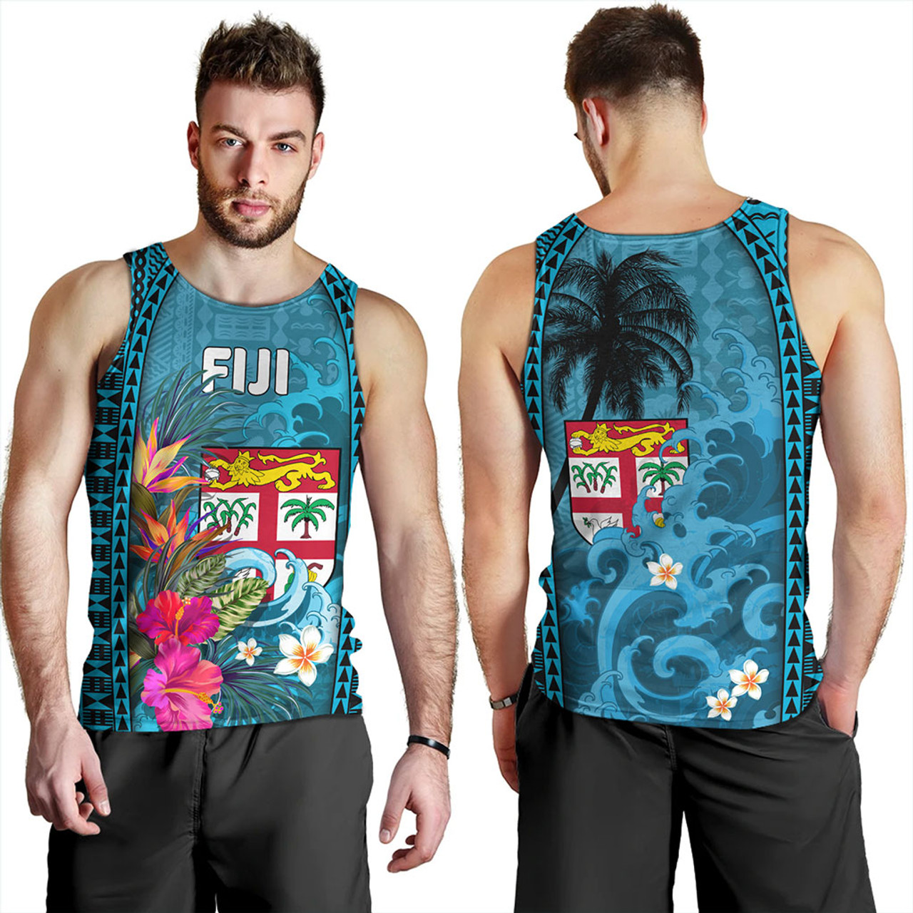 Fiji Tank Top Bula Island Wave Tropical