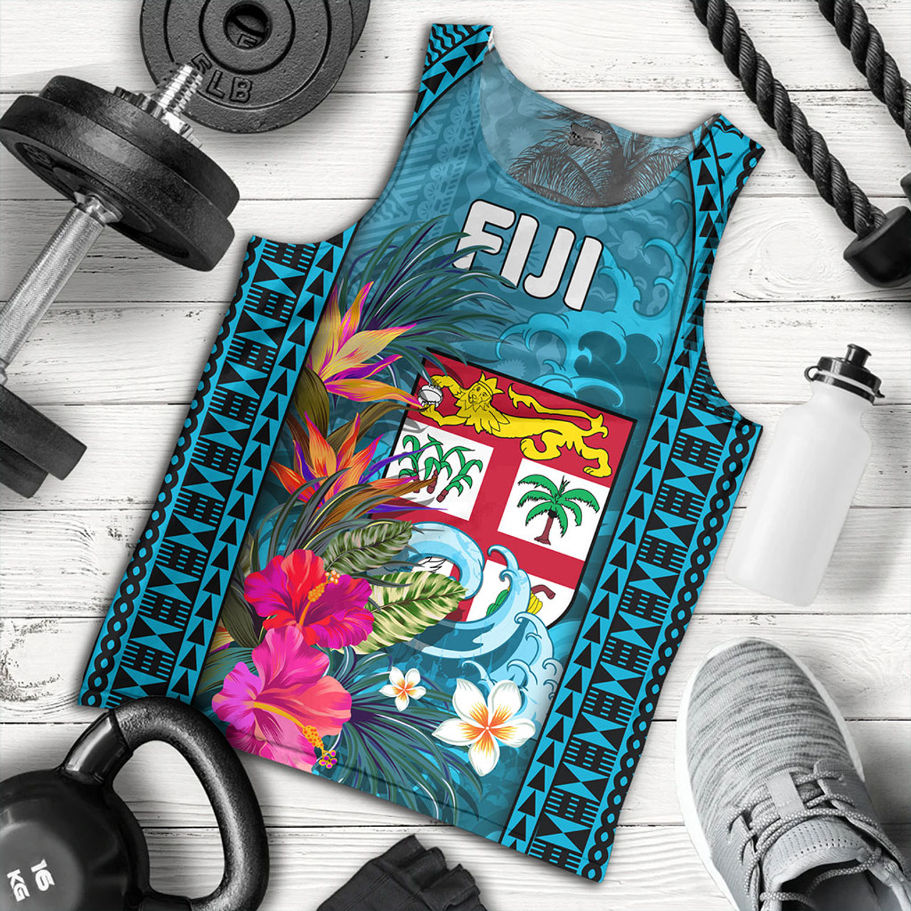 Fiji Tank Top Bula Island Wave Tropical