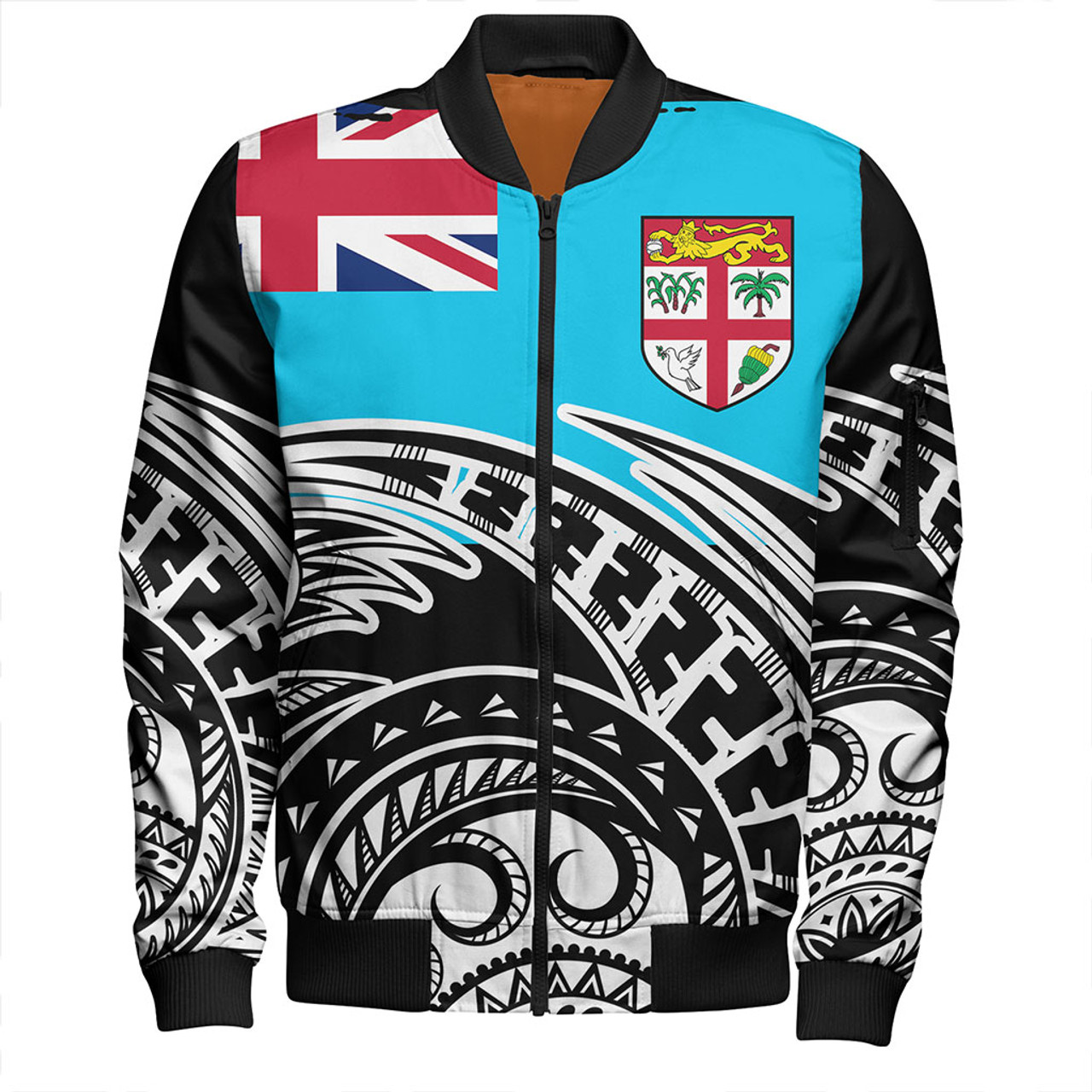 Fiji Bomber Jacket Custom Ethnic Style