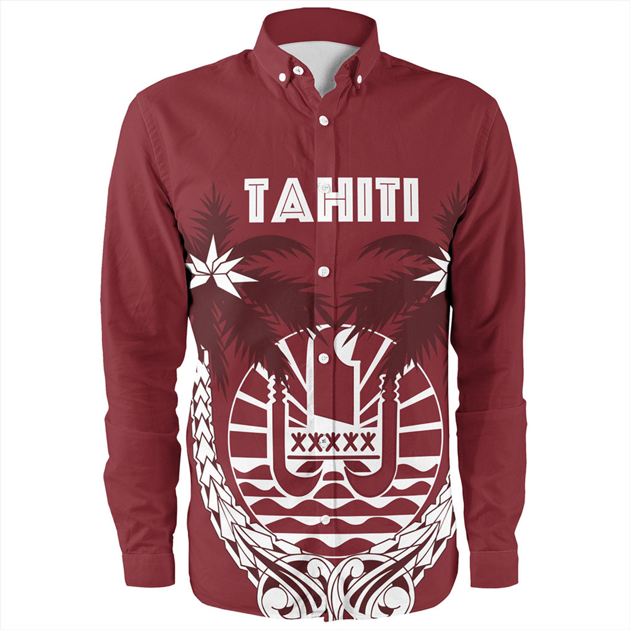 Tahiti Long Sleeve Shirt Coat Of Arms Coconut