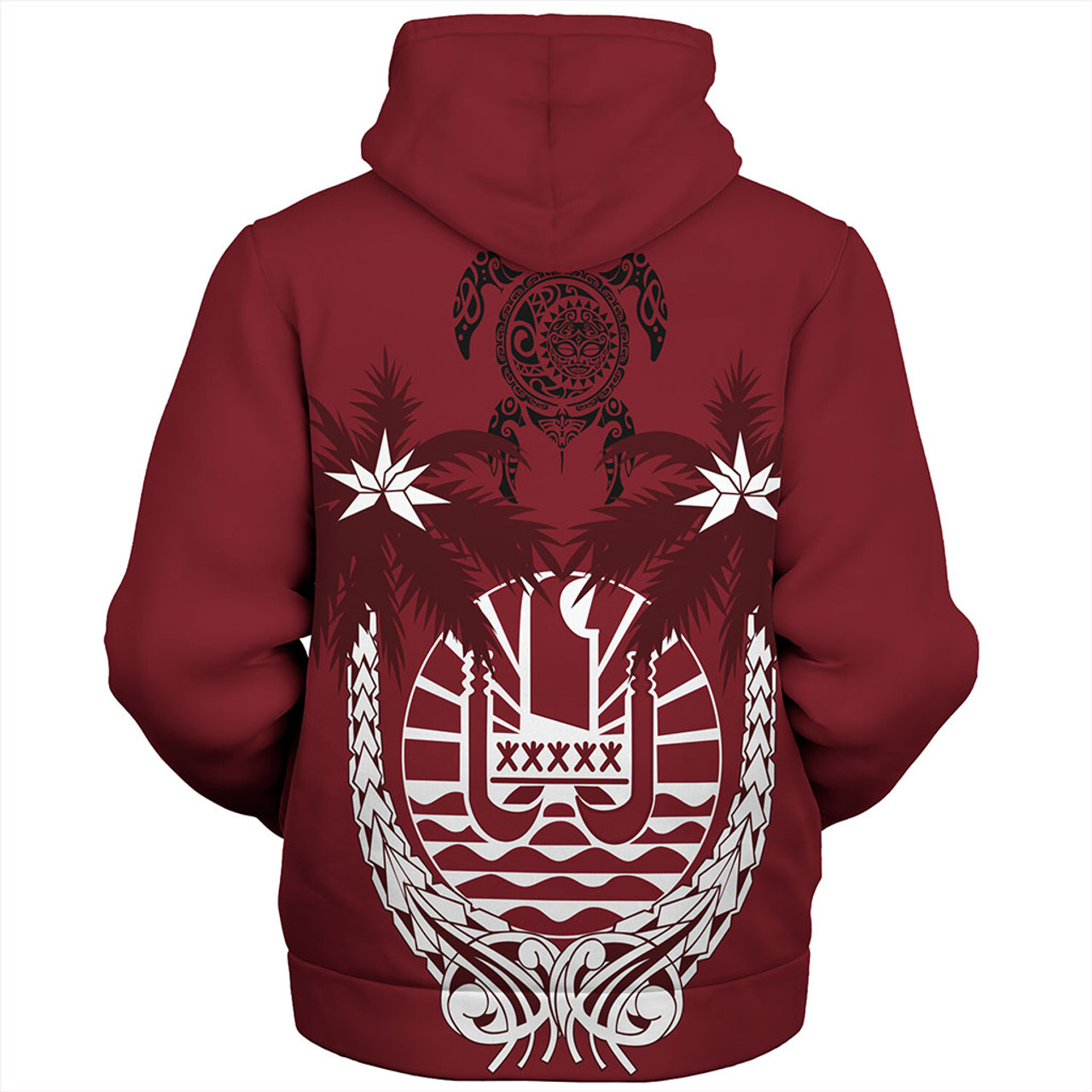 Tahiti Sherpa Hoodie Coat Of Arms Coconut