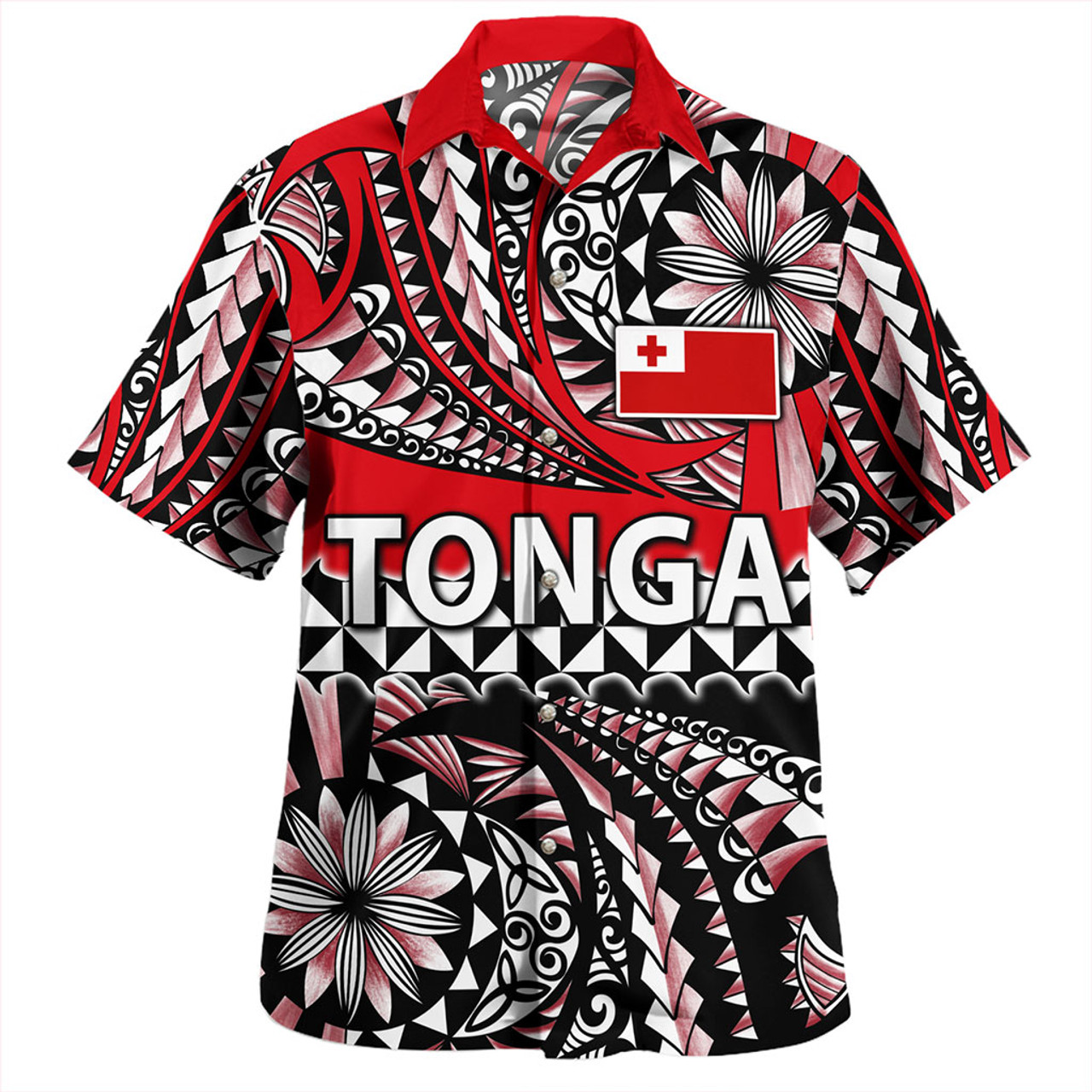 Tonga Hawaiian Shirt Polynesian Tattoo Tongan Tapa