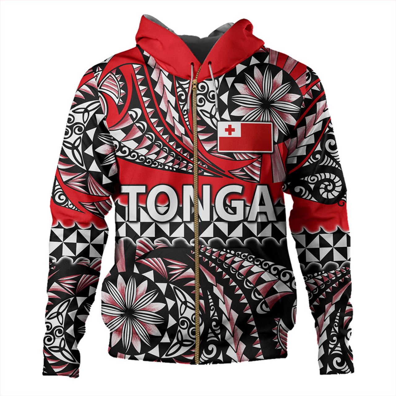 Tonga Hoodie Polynesian Tattoo Tongan Tapa