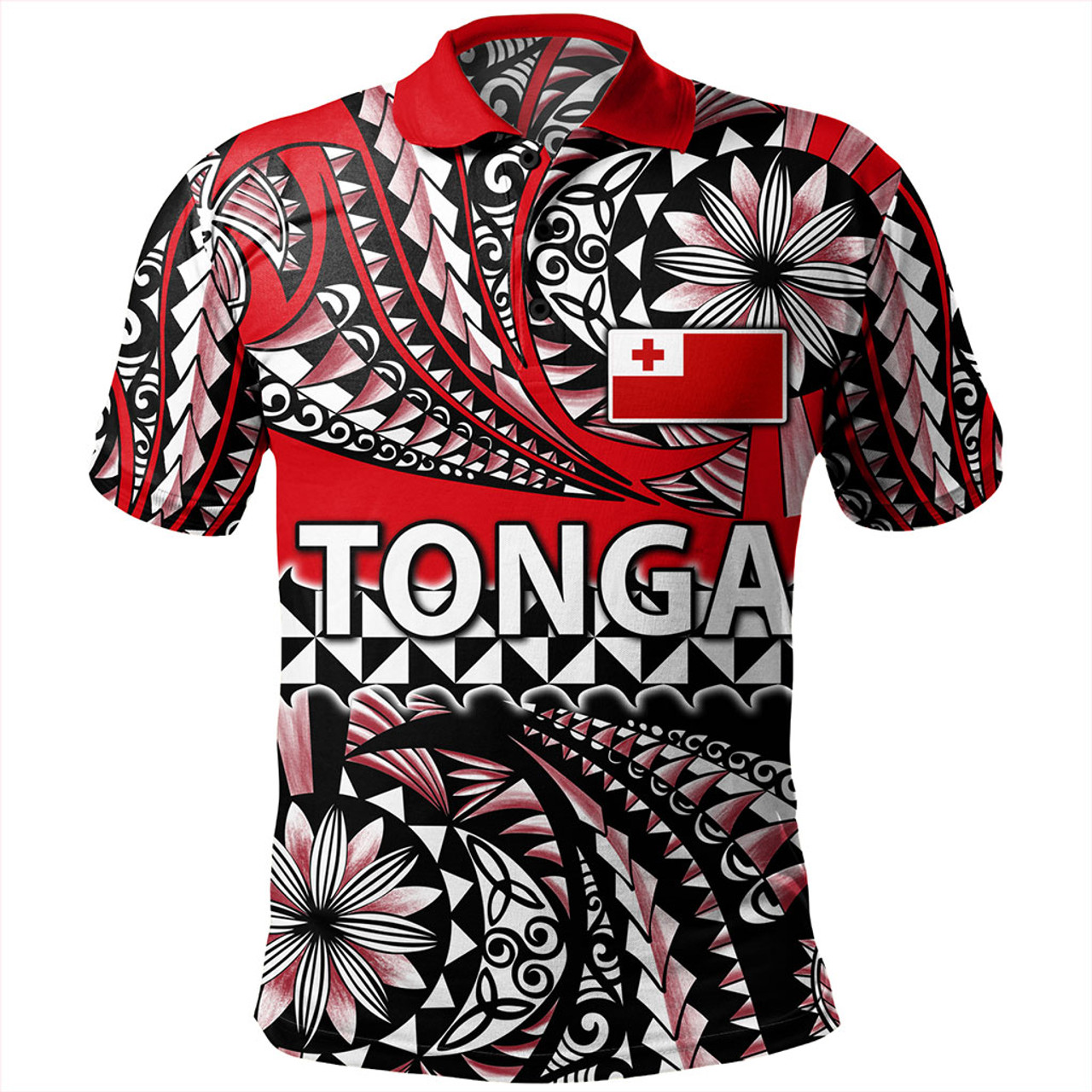Tonga Polo Shirt Polynesian Tattoo Tongan Tapa