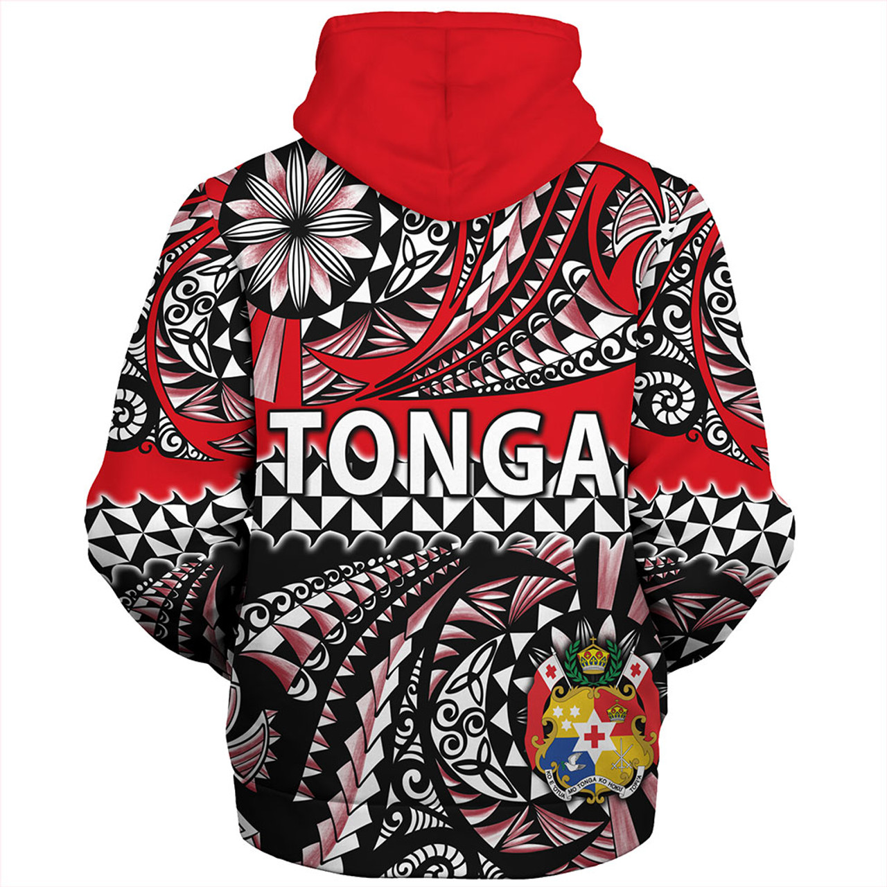 Tonga Sherpa Hoodie Polynesian Tattoo Tongan Tapa