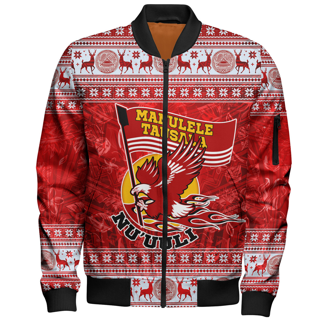 American Samoa Bomber Jacket Nu'uuli Christmas Style