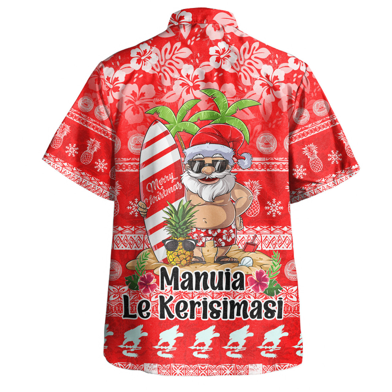 American Samoa Hawaiian Shirt Manuia Le Kerisimasi Tropical Xmas Patterns