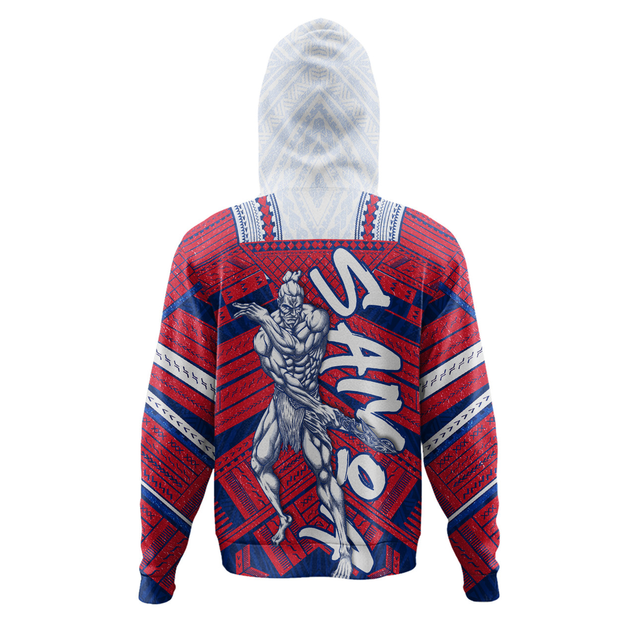 Samoa Hoodie Samoa Warrior Tribal Pattern