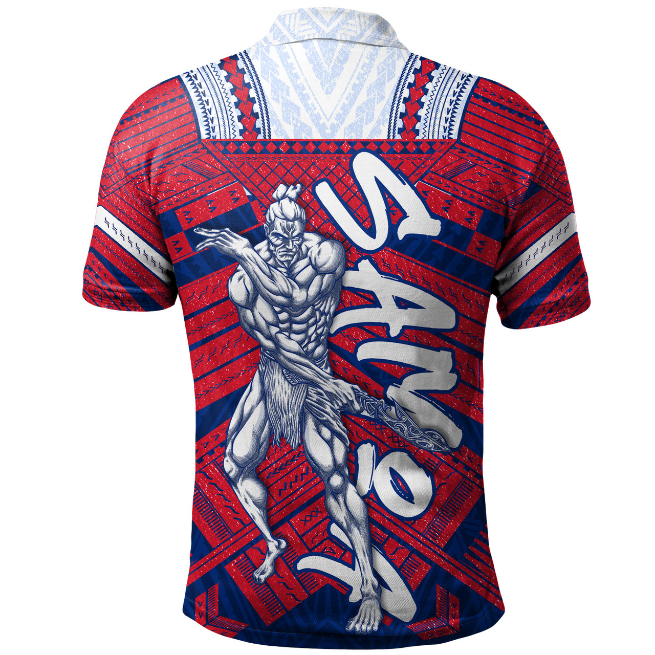 Samoa Polo Shirt Samoa Warrior Tribal Pattern