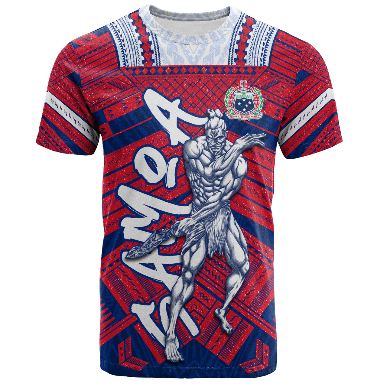 Samoa T-Shirt Samoa Warrior Tribal Pattern