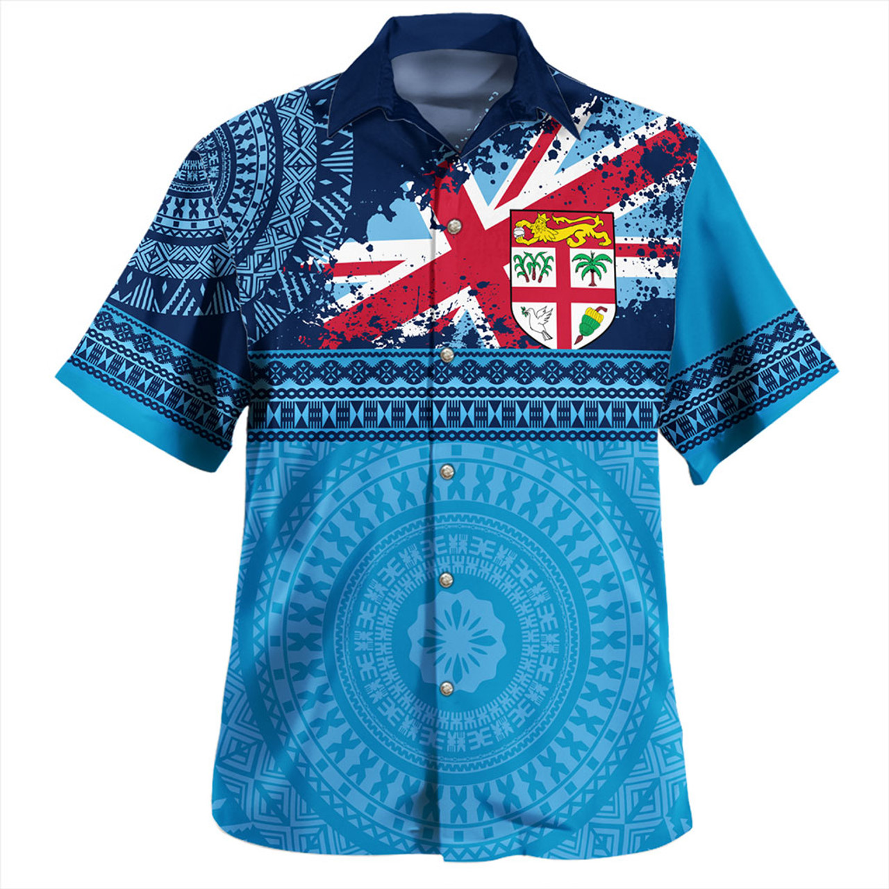 Fiji Hawaiian Shirt Flag Bula Tribal