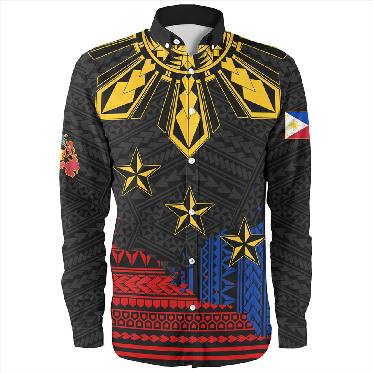 Philippines Filipinos Long Sleeve Shirt Tribal Sport Style