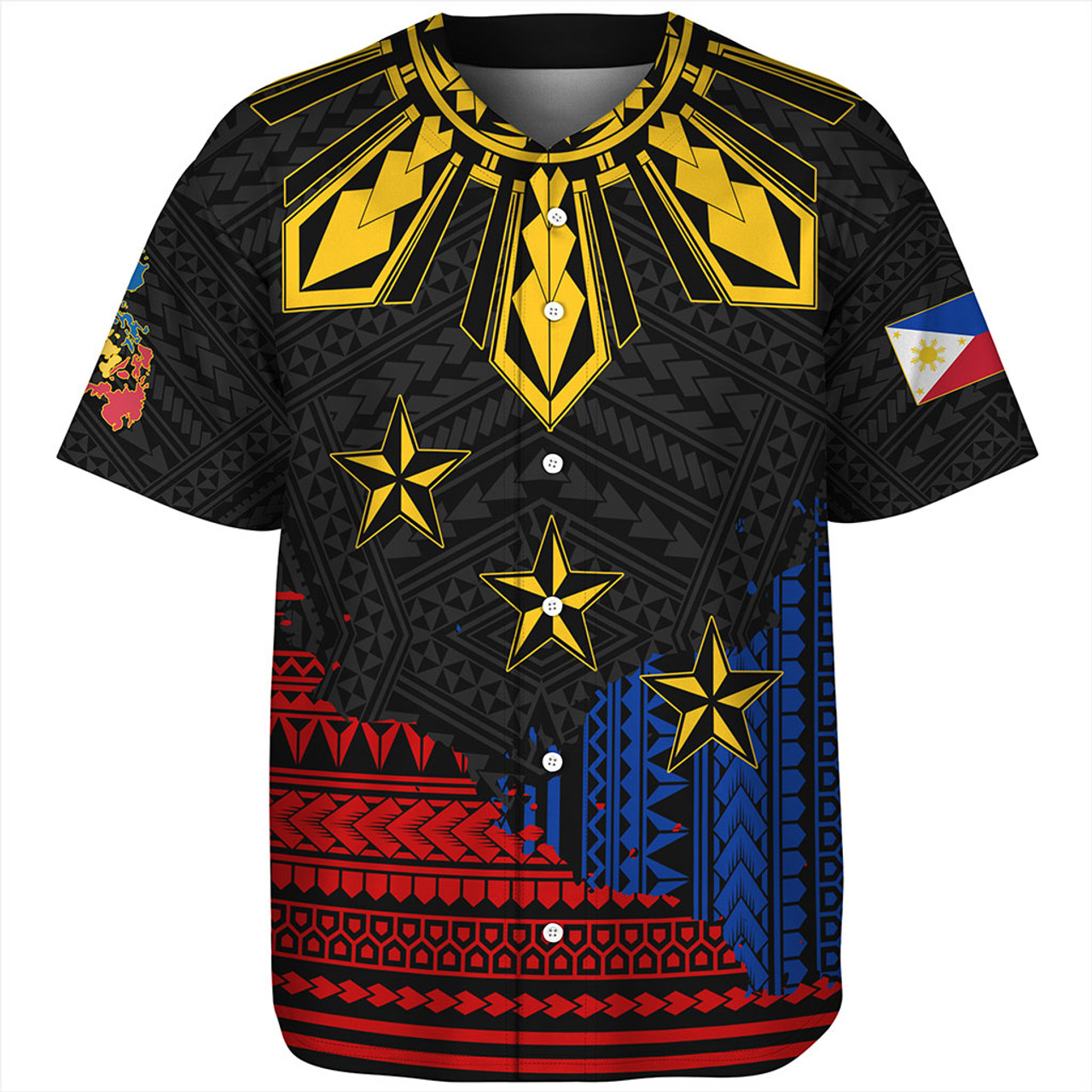 Philippines Filipinos Baseball Shirt Tribal Sport Style
