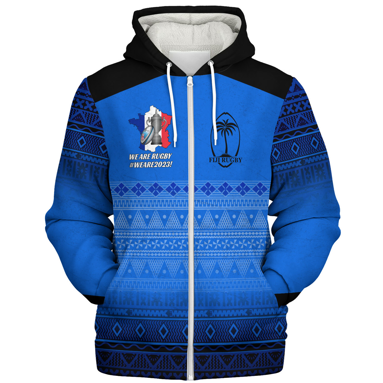 Fiji Sherpa Hoodie Fijian Rugby Style