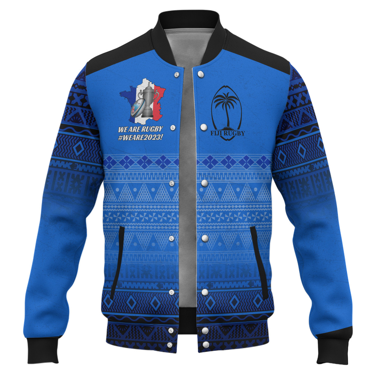 Fiji Baseball Jacket Fijian Rugby Style