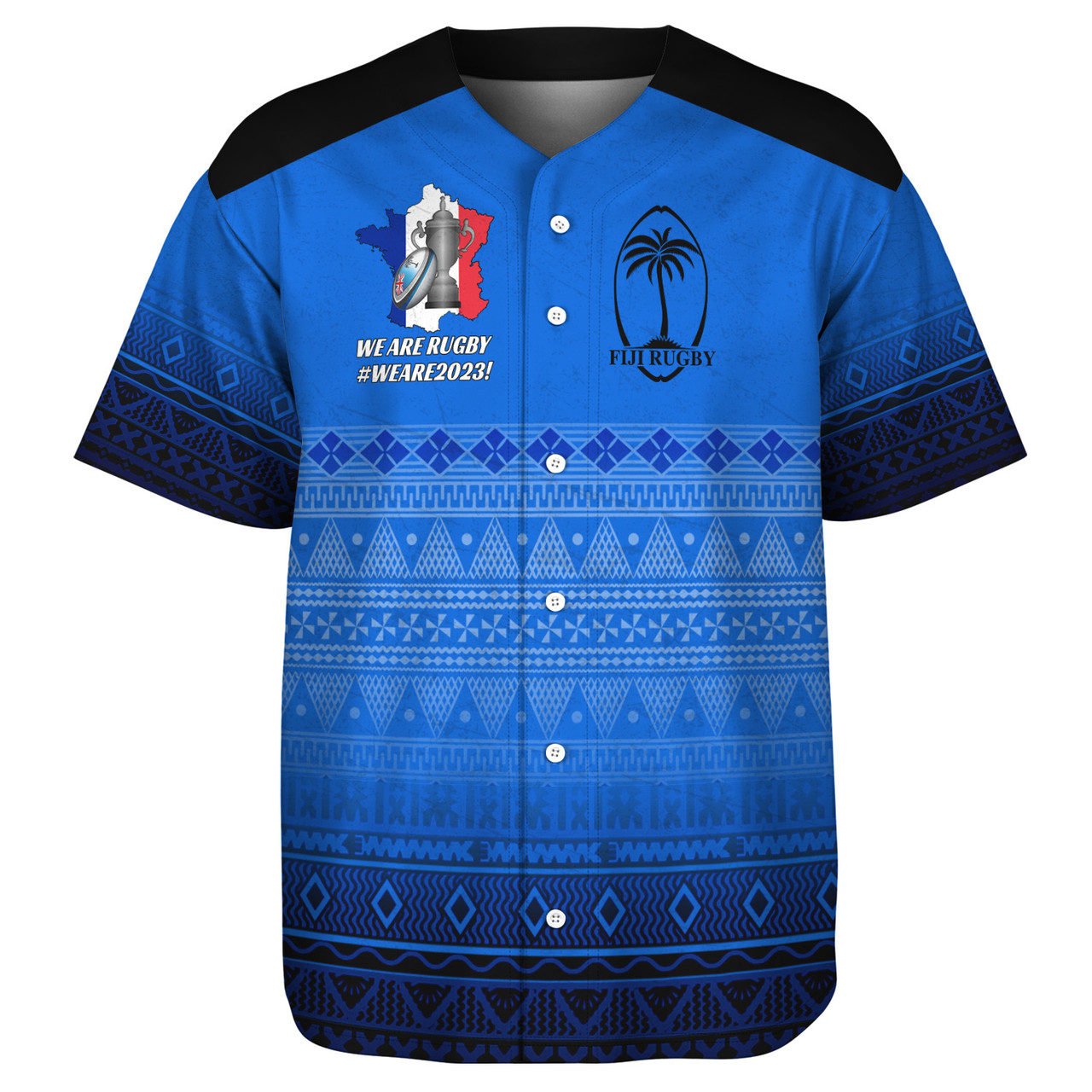 Fiji Baseball Shirt Fijian Rugby Style