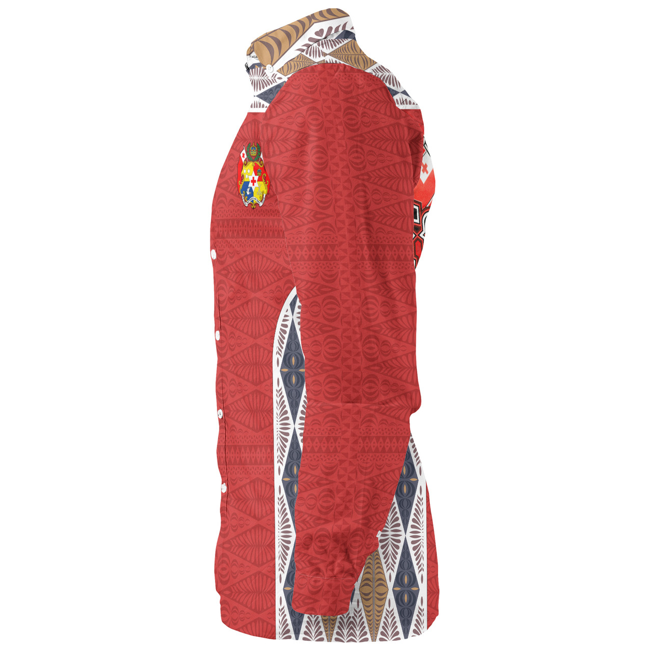 Tonga Hoodie Tribal Pattern Coat Of Arms Of Tonga