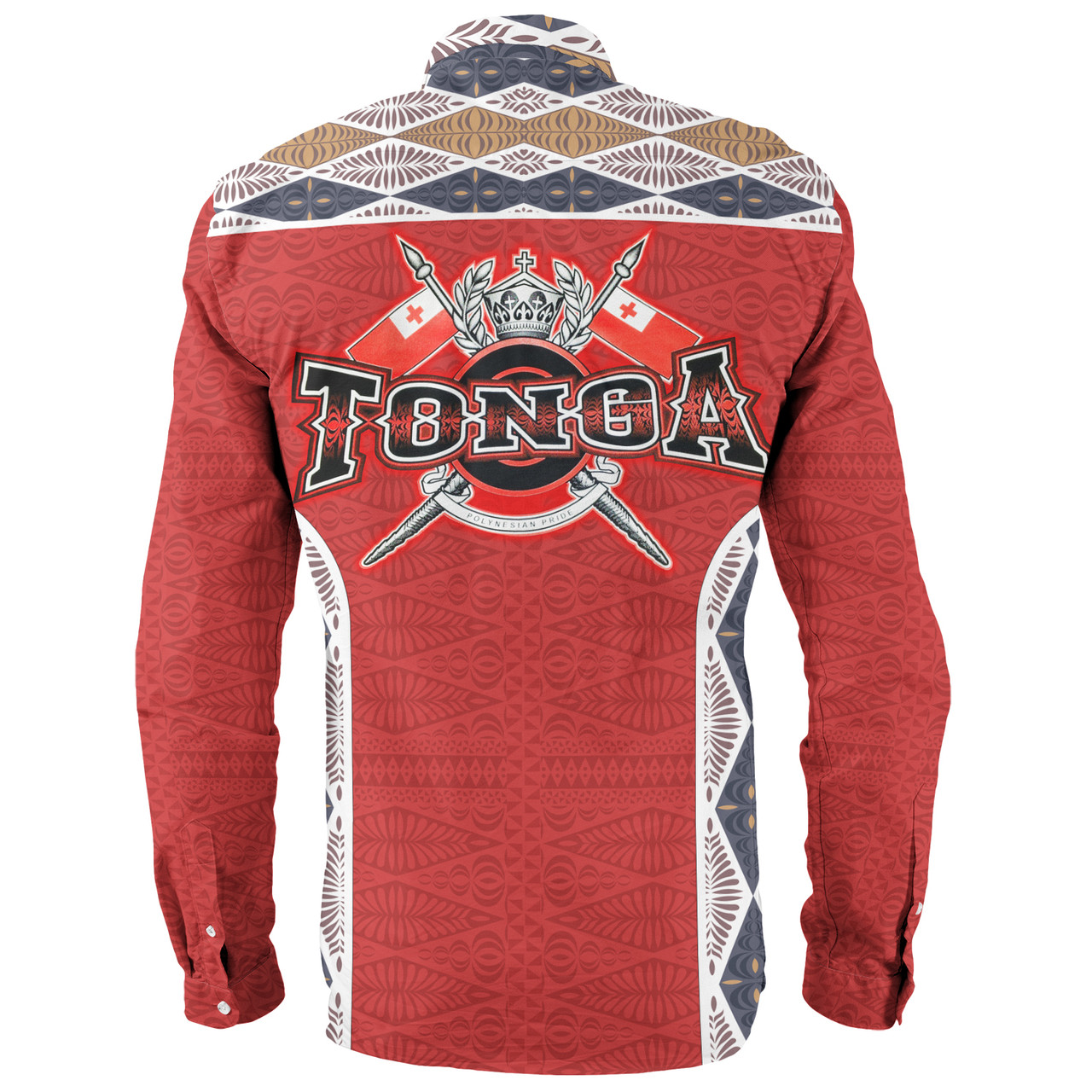 Tonga Hoodie Tribal Pattern Coat Of Arms Of Tonga