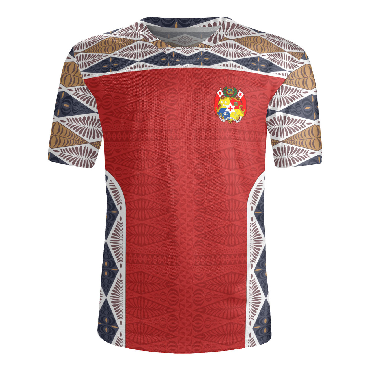 Tonga Rugby Jersey Tribal Pattern Coat Of Arms Of Tonga