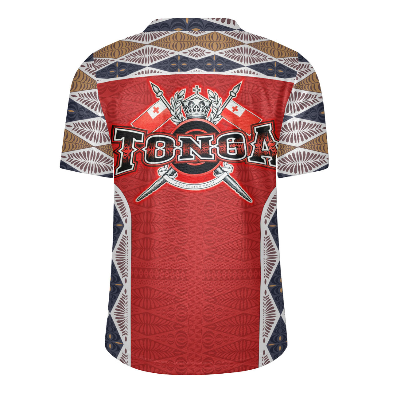 Tonga Rugby Jersey Tribal Pattern Coat Of Arms Of Tonga