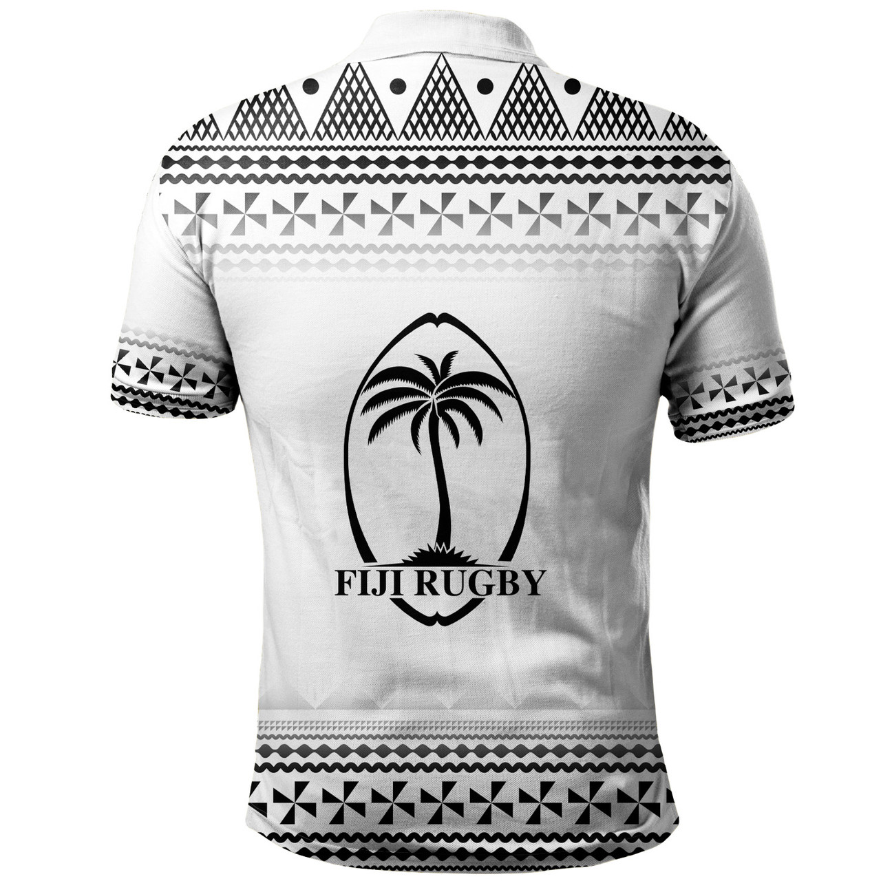 Fiji Polo Shirt Rugby Ball Tapa Patterns