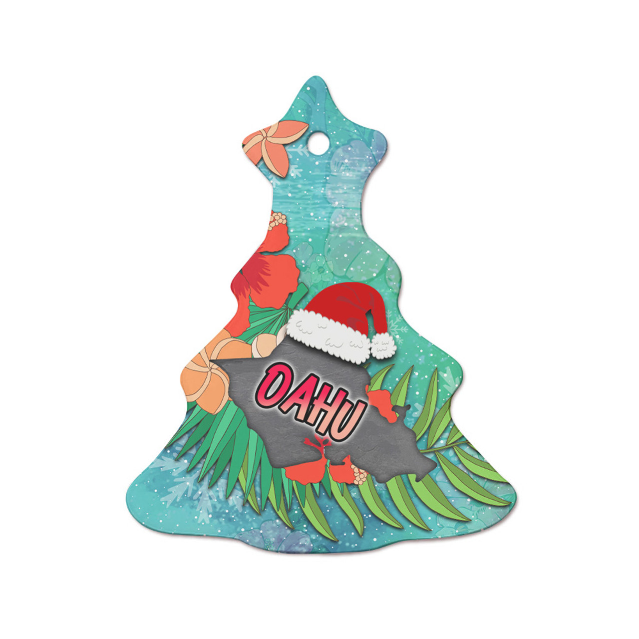 Hawaii Ceramic Ornament Christmas Oahu Island