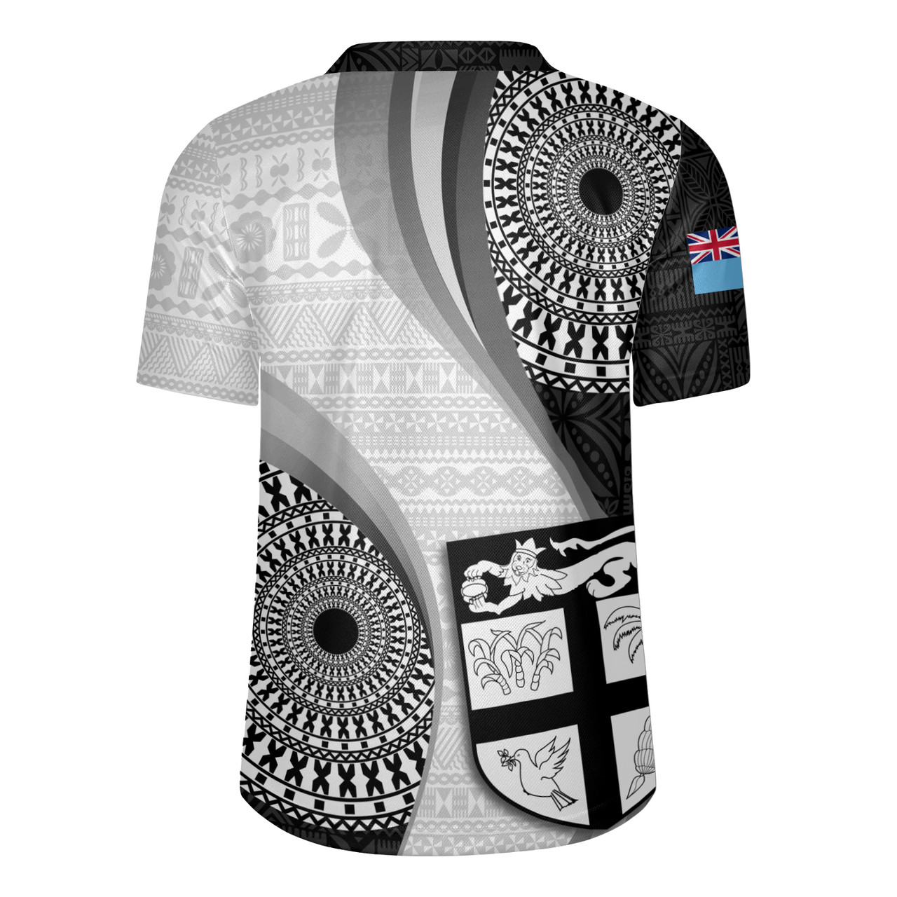 Fiji Rugby Jersey Flying Fijians Rugby Tribal Pattern With Shield 2023
