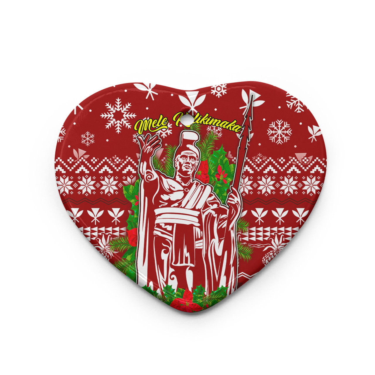 Hawaii Ceramic Ornament Christmas Hawaii King Polynesian Pattern