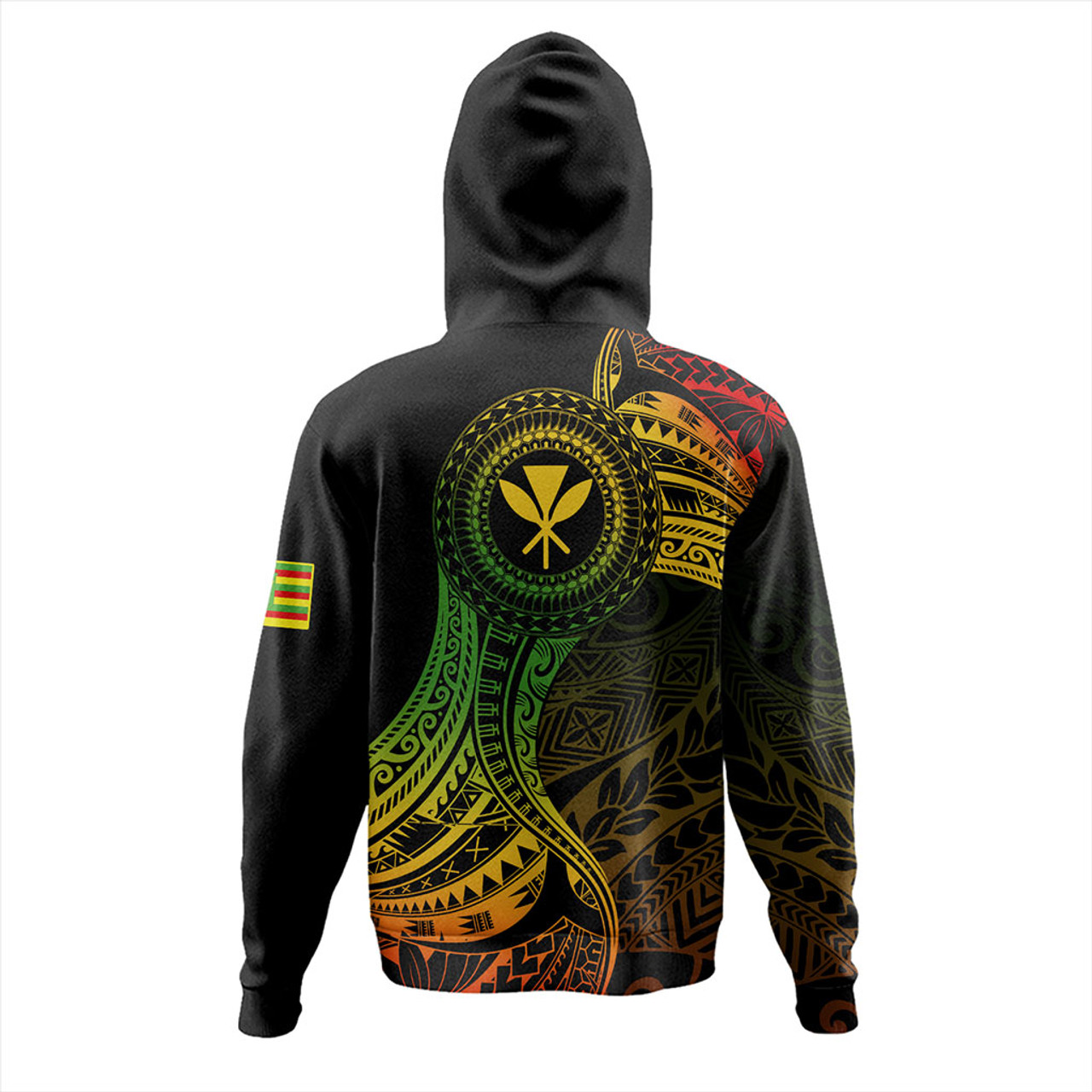 Hawaii Hoodie Kanaka Maoli Round Polynesian Tribal Reggae