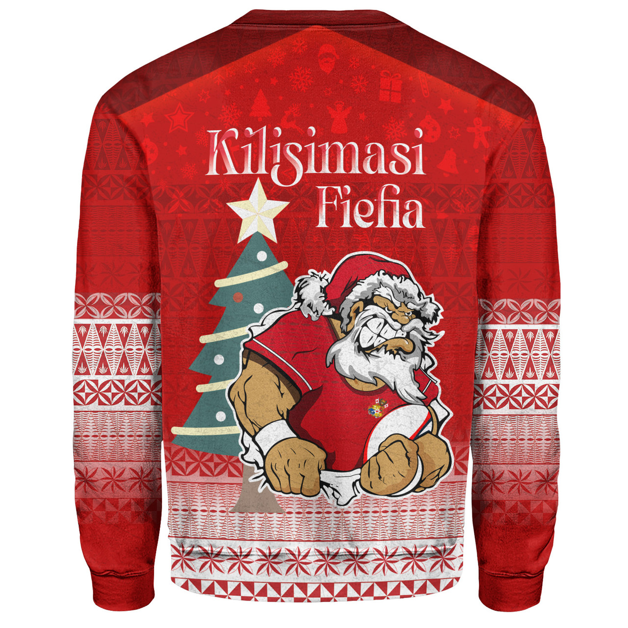 Tonga Sweatshirt Kilisimasi Fiefia Rugby Santa Style