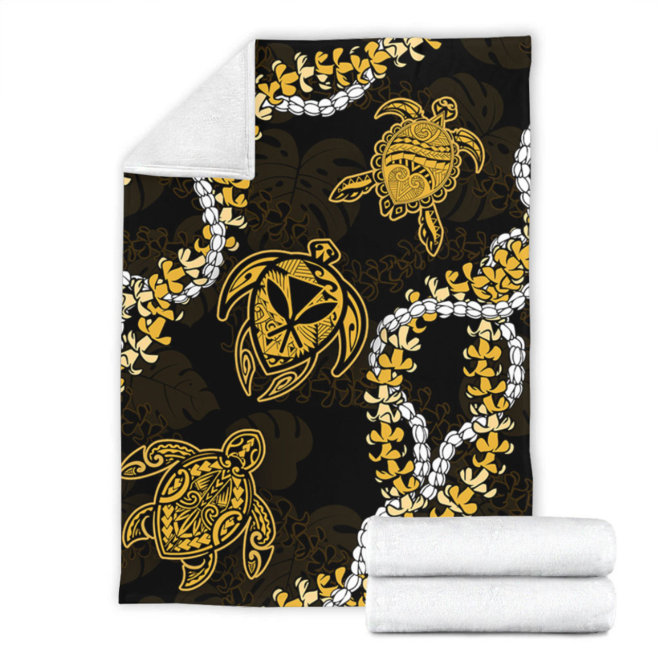 Hawaii Premium Blanket Kanaka Maoli Floral Puakenikeni Lei