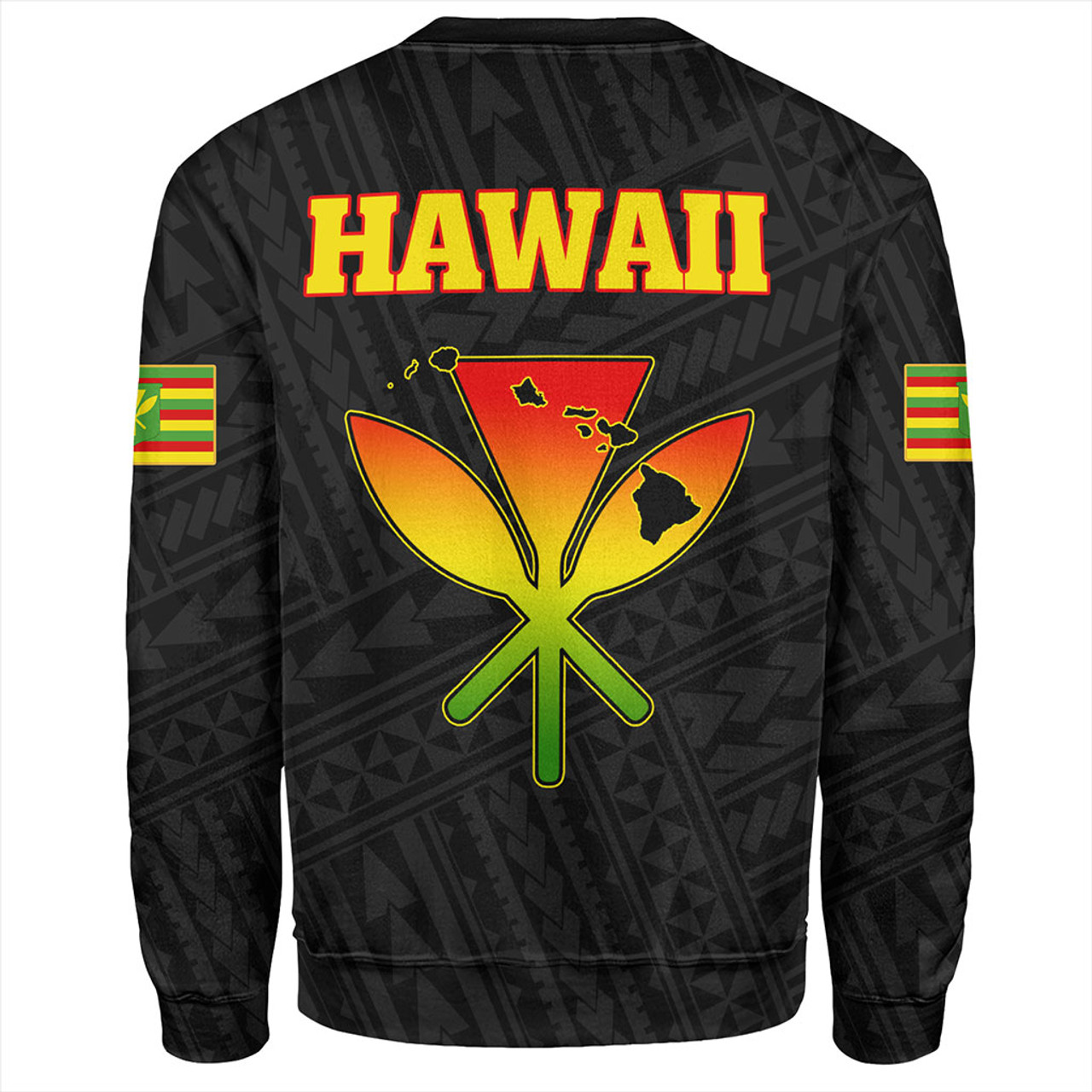 Hawaii Sweatshirt Kanaka Maoli Floral Puakenikeni Lei Reggae