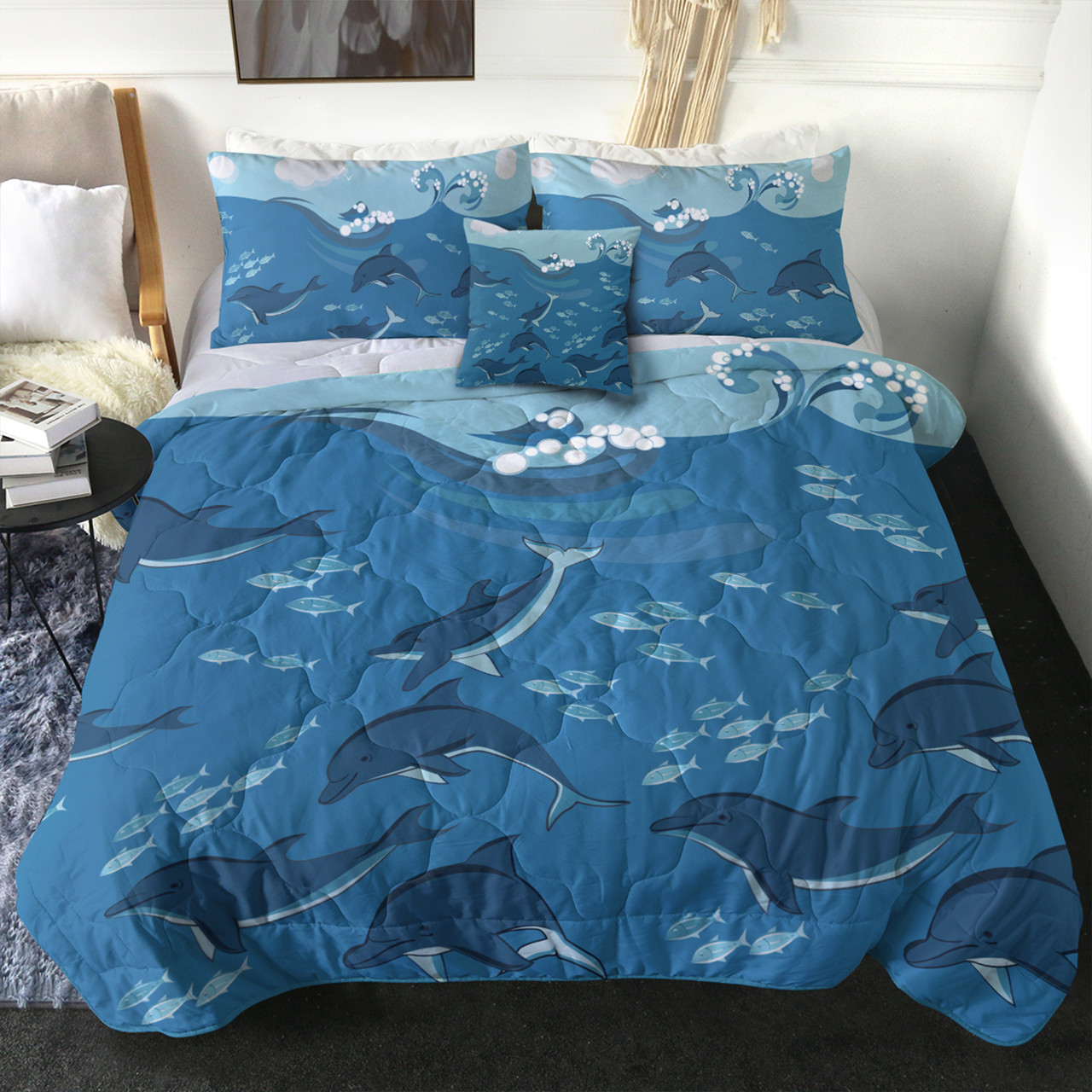 Hawaii Comforter Dolphin And Sea