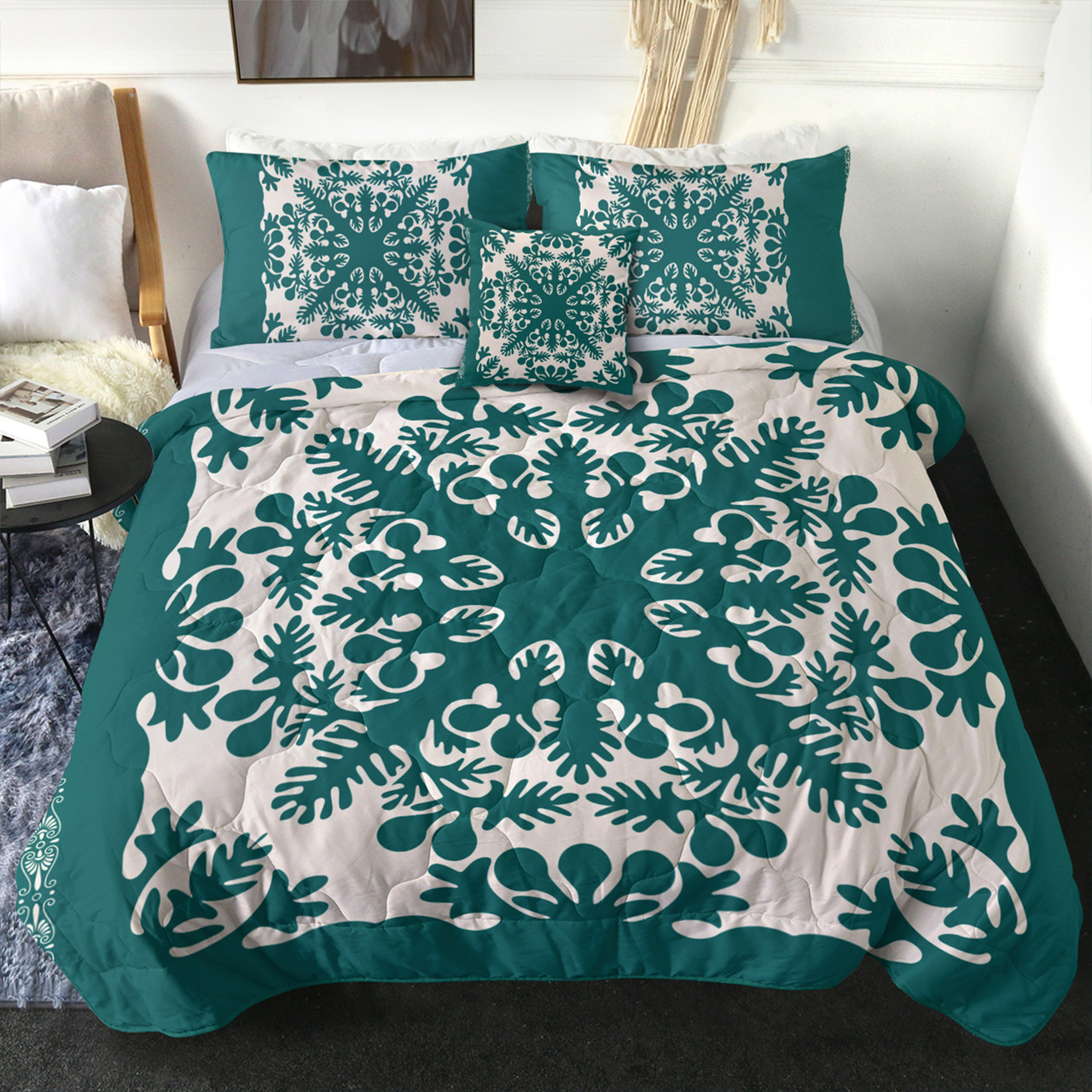 Hawaii Comforter Quilt Tradition Turquoise