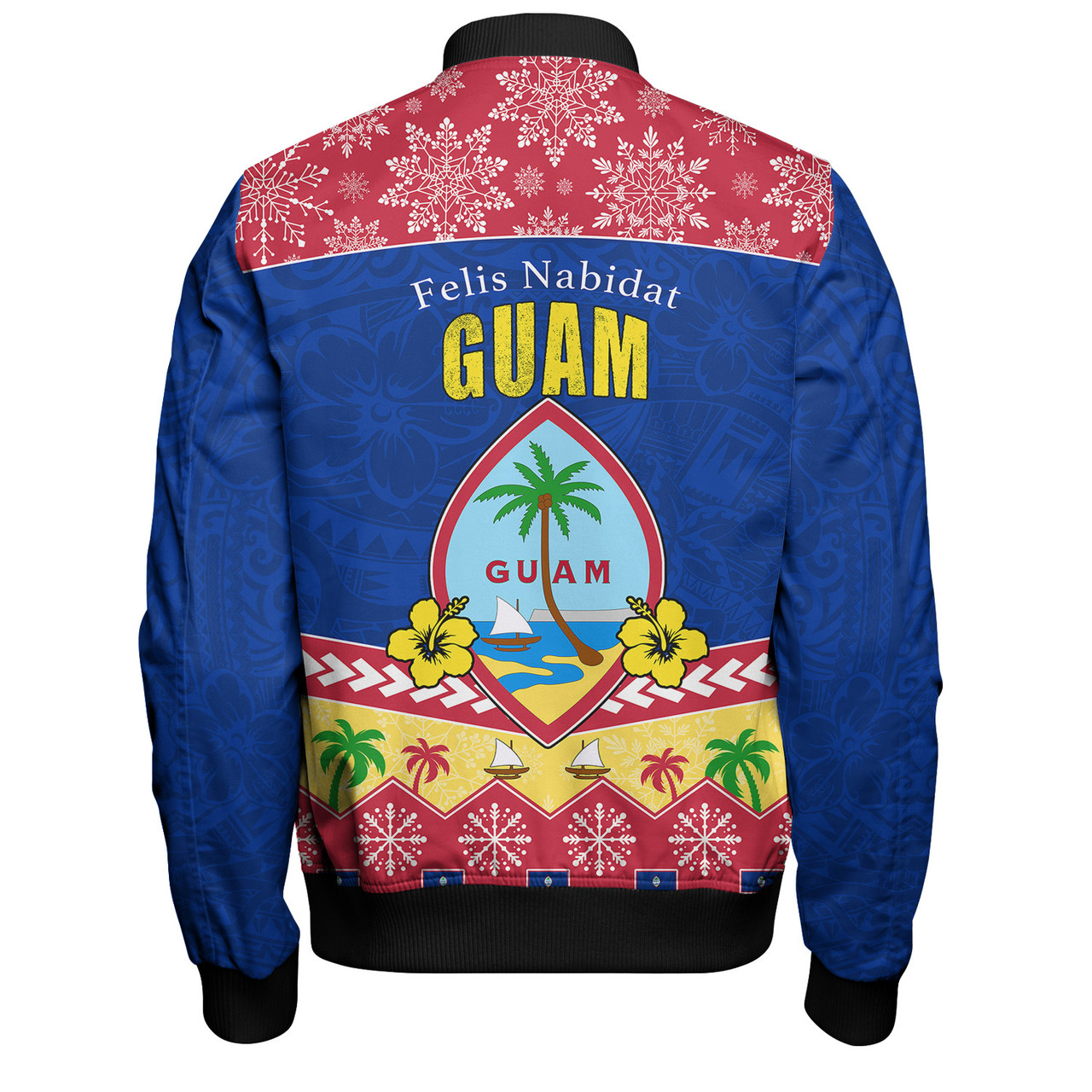 Guam Bomber Jacket Felis Nabidat Polynesian Style