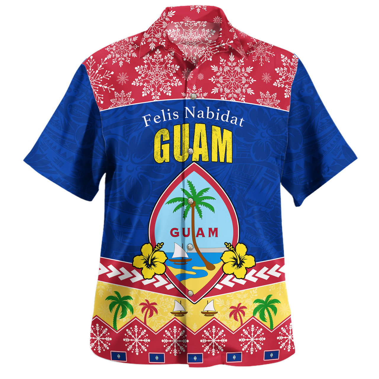 Guam Hawaiian Shirt Felis Nabidat Polynesian Style
