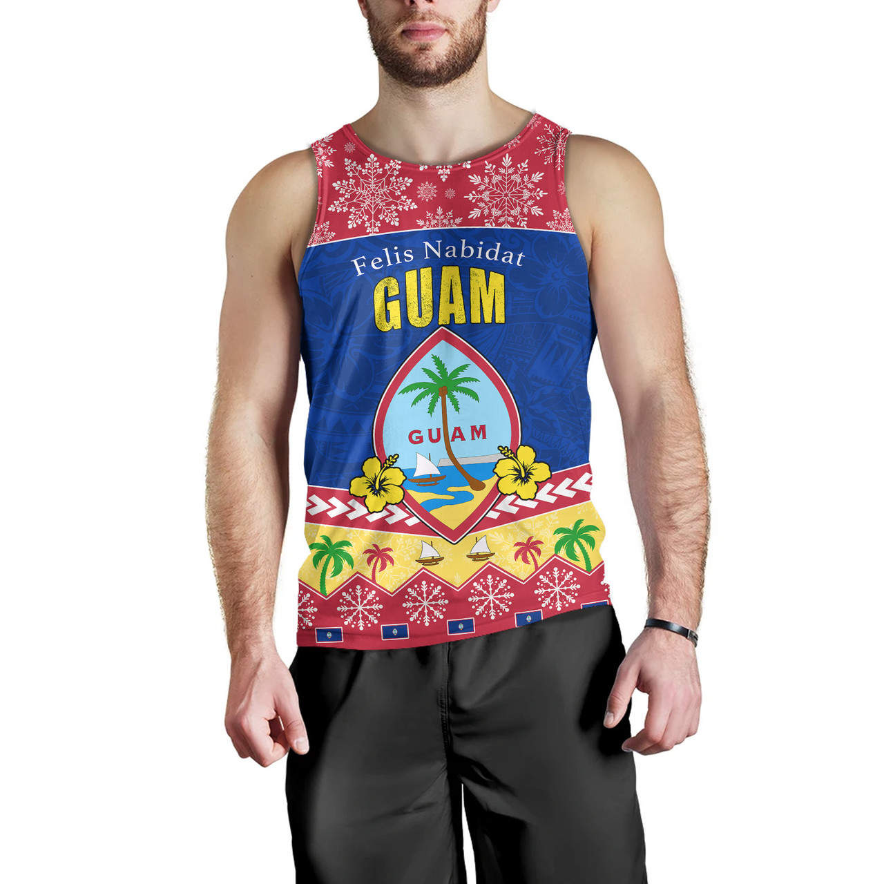 Guam Tank Top Felis Nabidat Polynesian Style